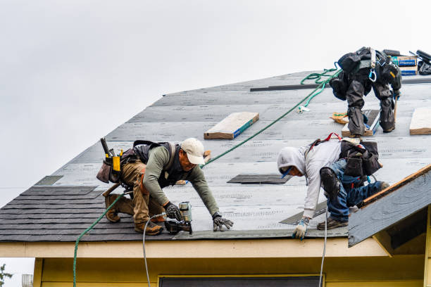 Professional Gutter Installation technician working in Crewe, VA
